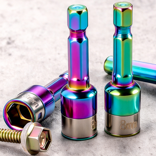 ✨ Zestaw gniazd sześciokątnych 8mm z trzonkiem – Bezpieczne blokowanie i stal CR-V o wysokiej twardości! ✨