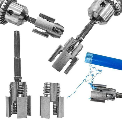 🔧Uszkodzony gwint na rurze? Napraw go szybko!🔧 Narzędzie do gwintowania – czyszczenie i regeneracja gwintu, stal hartowana, wysoka trwałość – dla majsterkowiczów i profesjonalistów! 🚰