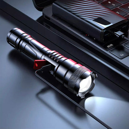 🔥Oferta ograniczona czasowo🔦Mocna latarka LED z funkcją zoomu🎁Latarka + kabel USB-C