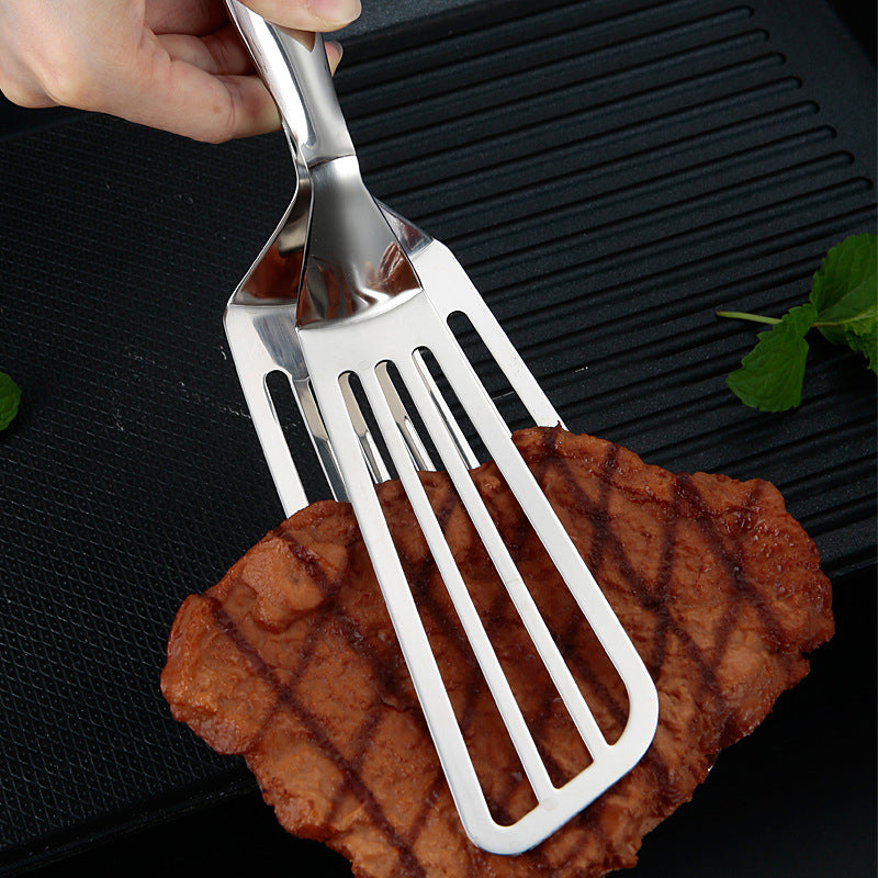🍳 Szczypce-Łopatka z Stali Nierdzewnej 304 – Wielofunkcyjne Narzędzie Kuchenne! 🍖