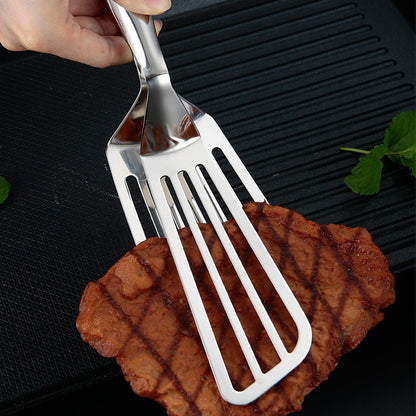 🍳 Szczypce-Łopatka z Stali Nierdzewnej 304 – Wielofunkcyjne Narzędzie Kuchenne! 🍖