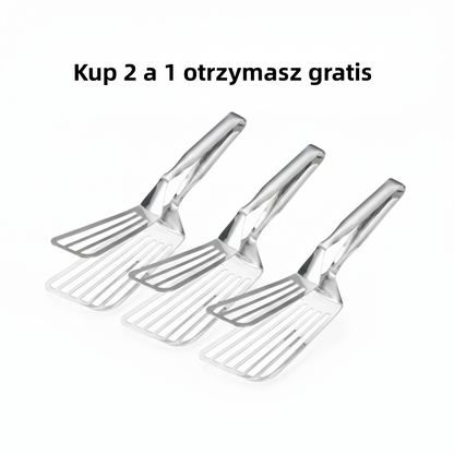 🍳 Szczypce-Łopatka z Stali Nierdzewnej 304 – Wielofunkcyjne Narzędzie Kuchenne! 🍖