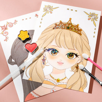 👑 Teraz 50% taniej! 🎨 Zestaw kreatywny: makijaż księżniczki i wyklejanie diamentami – zabawa bez bałaganu i realistyczna frajda dla dziewczynek ✨