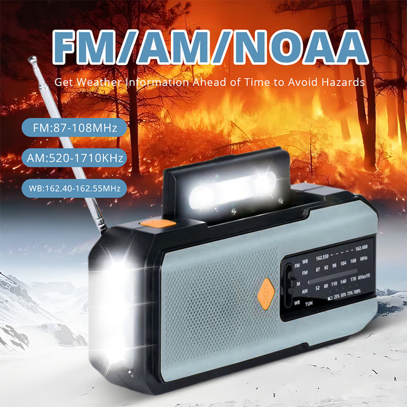📻 Teraz 50% taniej! Awaryjne radio pogodowe zasilane energią słoneczną i korbką – odbiornik FM/AM/NOAA z latarką LED i funkcją ładowania telefonu; przenośne radio awaryjne idealne na kemping, na wypadek burzy oraz do aktywności na świeżym powietrzu.