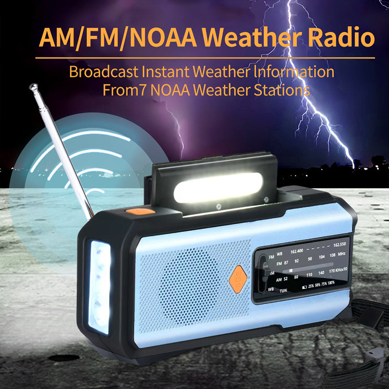📻 Teraz 50% taniej! Awaryjne radio pogodowe zasilane energią słoneczną i korbką – odbiornik FM/AM/NOAA z latarką LED i funkcją ładowania telefonu; przenośne radio awaryjne idealne na kemping, na wypadek burzy oraz do aktywności na świeżym powietrzu.