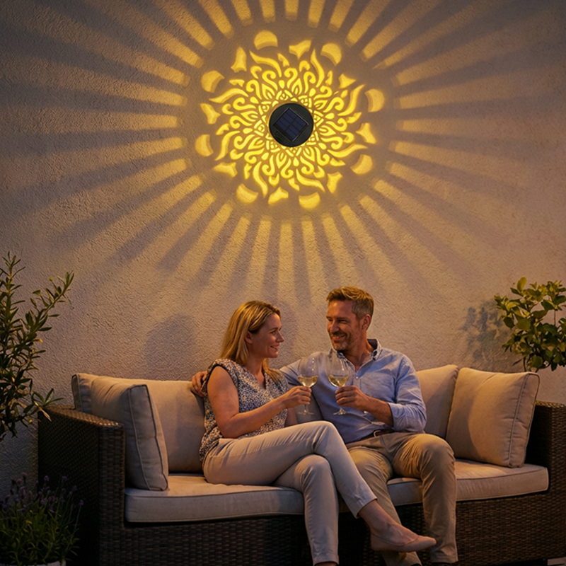 ☀️ Solarna lampa mandala do ogrodu i na taras – 2 w 1: lampa podłogowa i ścienna – Ozdobna dekoracja świetlna w stylu vintage – Odporna na rdzę i trwała ✨🪴🏡