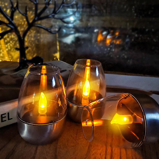 🕯️ KUP 2, OTRZYMASZ 1 GRATIS! ☀️ Zestaw 6 solarnych lamp stołowych LED – bezpłomieniowe i wodoodporne, automatyczne włączanie / wyłączanie z czujnikiem zmierzchu do ogrodu i na imprezy 🏕️✨