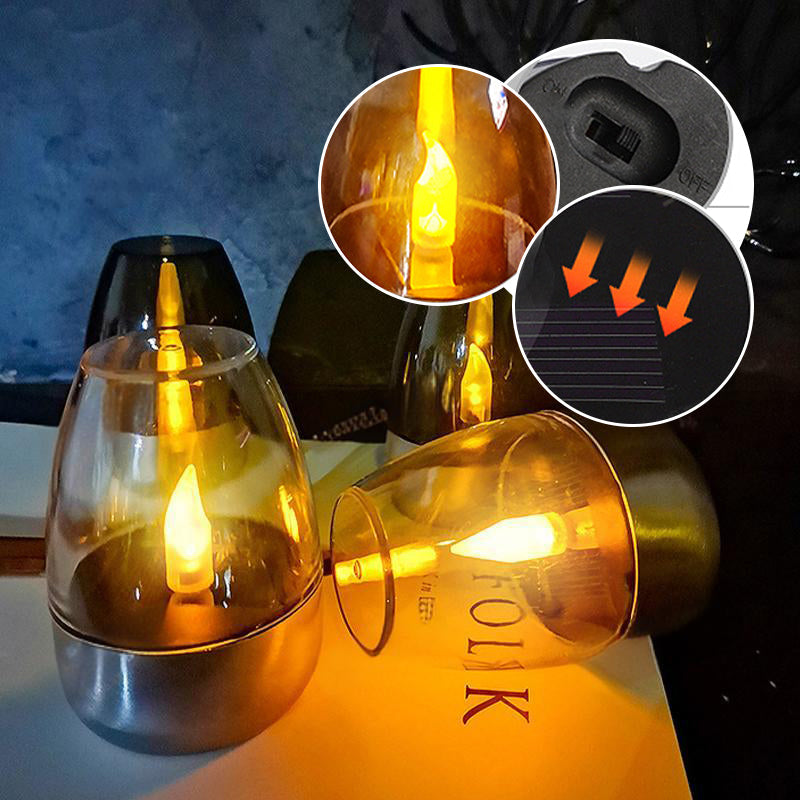 🕯️ KUP 2, OTRZYMASZ 1 GRATIS! ☀️ Zestaw 6 solarnych lamp stołowych LED – bezpłomieniowe i wodoodporne, automatyczne włączanie / wyłączanie z czujnikiem zmierzchu do ogrodu i na imprezy 🏕️✨