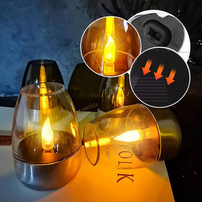🕯️ KUP 2, OTRZYMASZ 1 GRATIS! ☀️ Zestaw 6 solarnych lamp stołowych LED – bezpłomieniowe i wodoodporne, automatyczne włączanie / wyłączanie z czujnikiem zmierzchu do ogrodu i na imprezy 🏕️✨