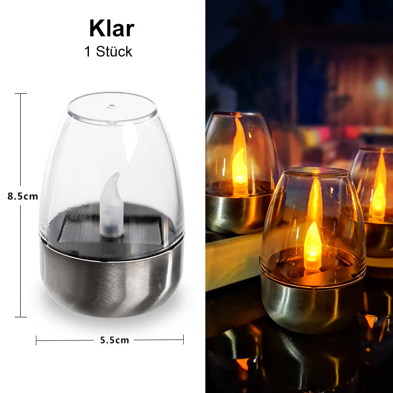 🕯️ KUP 2, OTRZYMASZ 1 GRATIS! ☀️ Zestaw 6 solarnych lamp stołowych LED – bezpłomieniowe i wodoodporne, automatyczne włączanie / wyłączanie z czujnikiem zmierzchu do ogrodu i na imprezy 🏕️✨
