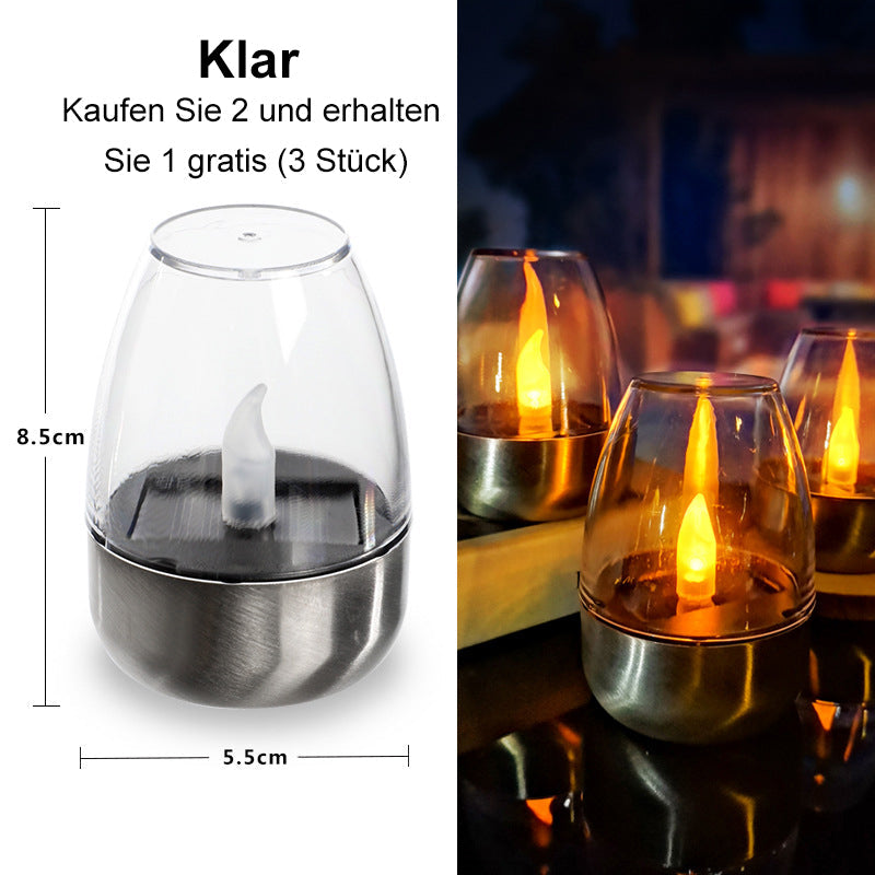 🕯️ KUP 2, OTRZYMASZ 1 GRATIS! ☀️ Zestaw 6 solarnych lamp stołowych LED – bezpłomieniowe i wodoodporne, automatyczne włączanie / wyłączanie z czujnikiem zmierzchu do ogrodu i na imprezy 🏕️✨