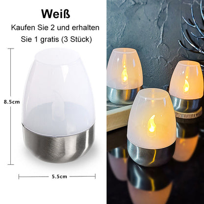 🕯️ KUP 2, OTRZYMASZ 1 GRATIS! ☀️ Zestaw 6 solarnych lamp stołowych LED – bezpłomieniowe i wodoodporne, automatyczne włączanie / wyłączanie z czujnikiem zmierzchu do ogrodu i na imprezy 🏕️✨