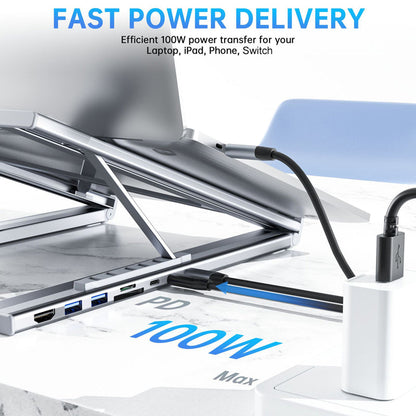 💻Stacja dokująca USB-C, podstawka pod laptopa z 4K HDMI