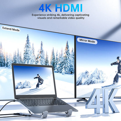 💻Stacja dokująca USB-C, podstawka pod laptopa z 4K HDMI