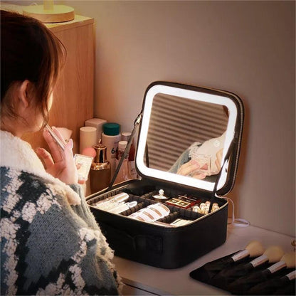 ✨ Podróżna Kosmetyczka z Lustrem LED – Makijaż w Każdym Miejscu! ✨