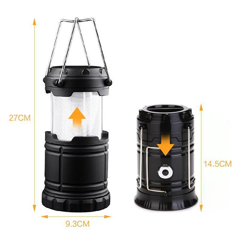 🔥 Lampa kempingowa LED 3 w 1 z realistycznym efektem płomienia i latarką