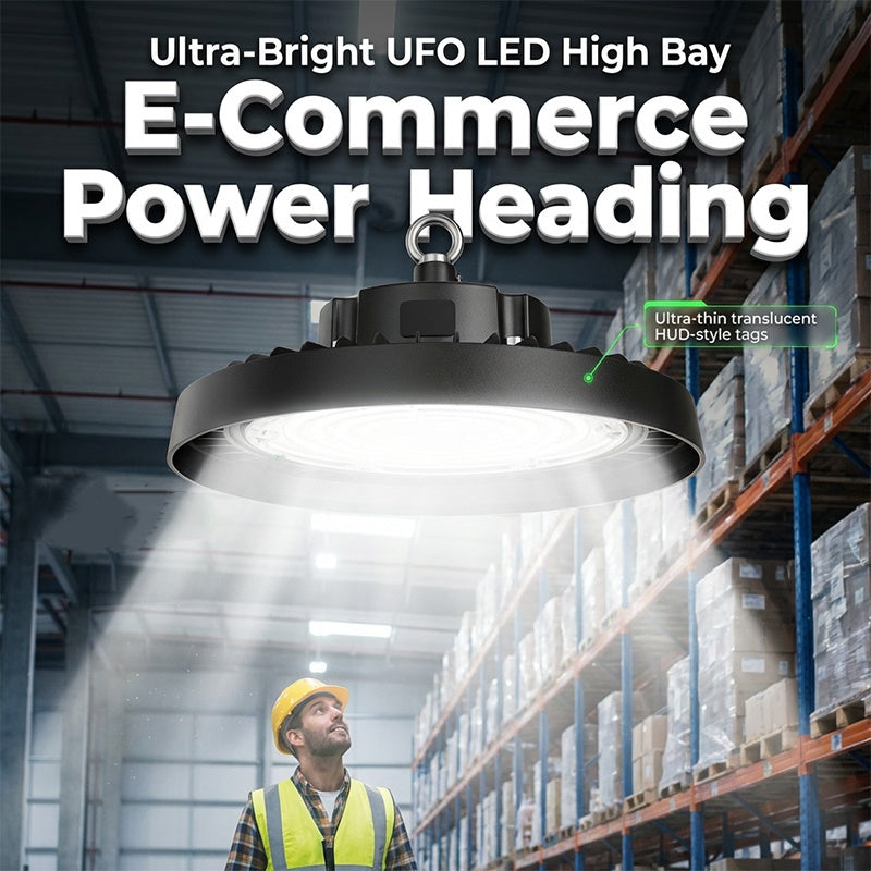 💡 Teraz 50% taniej! Lampa LED typu High Bay (UFO) – 100 W, 160 lm/W, 220 V; do przemysłu, magazynów i dużych obiektów 🏭✨
