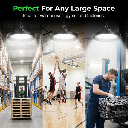 💡 Teraz 50% taniej! Lampa LED typu High Bay (UFO) – 100 W, 160 lm/W, 220 V; do przemysłu, magazynów i dużych obiektów 🏭✨