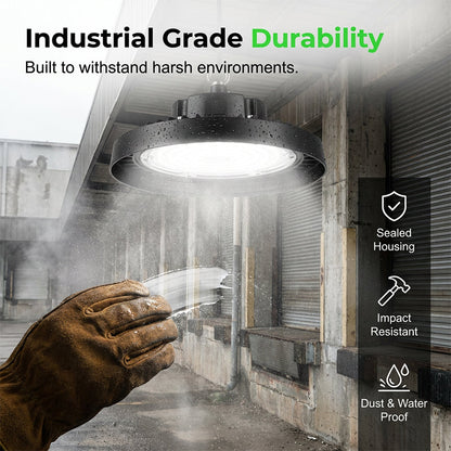 💡 Teraz 50% taniej! Lampa LED typu High Bay (UFO) – 100 W, 160 lm/W, 220 V; do przemysłu, magazynów i dużych obiektów 🏭✨
