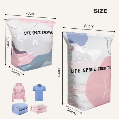 💨 LIMITED‑TIME 50% OFF! 🧹 No‑Pump Vacuum Storage Bags – Press & seal, saves 80% space, keeps clothes dry & dust‑free, perfect for bulky bedding & off‑season gear 🛏️