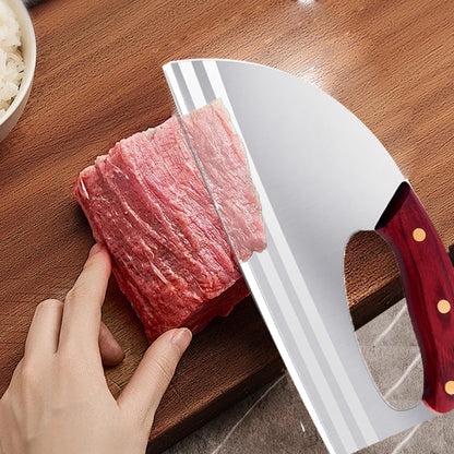 Ergonomiczny nóż kuchenny – konstrukcja z przednim uchwytem, bez wysiłku kroi warzywa i mięso. Przemyślany prezent dla domowych kucharzy. 🍅🔪
