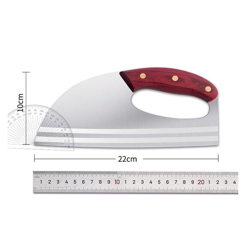 Ergonomiczny nóż kuchenny – konstrukcja z przednim uchwytem, bez wysiłku kroi warzywa i mięso. Przemyślany prezent dla domowych kucharzy. 🍅🔪