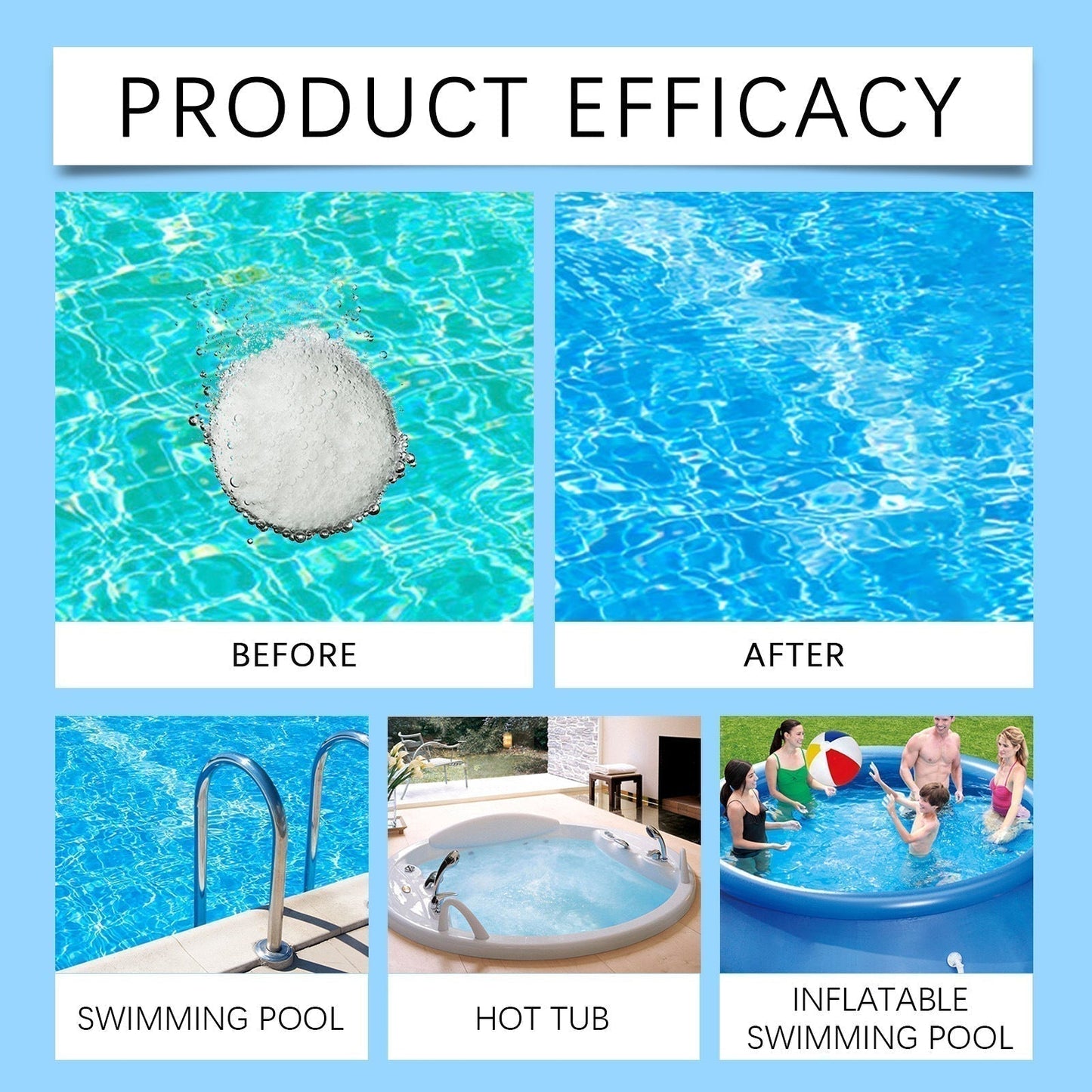 🏊‍♂️ Tabletki do czyszczenia basenu dla krystalicznie czystej wody – Wrzuć, rozpuść, zanurkuj! 🌊✨
