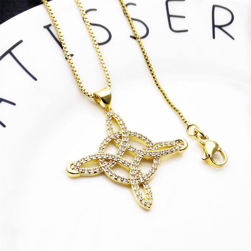 🔮 Celtycki wisior „Węzeł Wiedźmy” (unisex) – amulet chroniący przed negatywną energią; prosty i elegancki, idealny do noszenia na co dzień 🖤✨