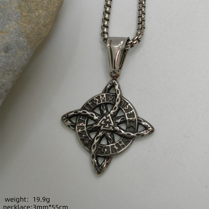 🔮 Celtycki wisior „Węzeł Wiedźmy” (unisex) – amulet chroniący przed negatywną energią; prosty i elegancki, idealny do noszenia na co dzień 🖤✨