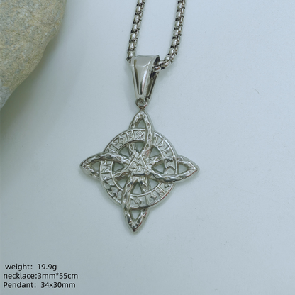 🔮 Celtycki wisior „Węzeł Wiedźmy” (unisex) – amulet chroniący przed negatywną energią; prosty i elegancki, idealny do noszenia na co dzień 🖤✨