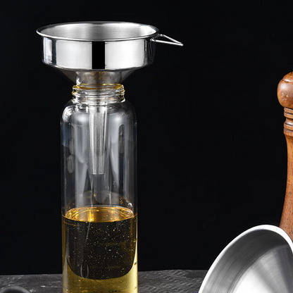 🍳 TYLKO TERAZ: 50% TANIEJ! ✨ Kuchenny lejek ze stali nierdzewnej – wielofunkcyjny i oszczędzający miejsce 🧺