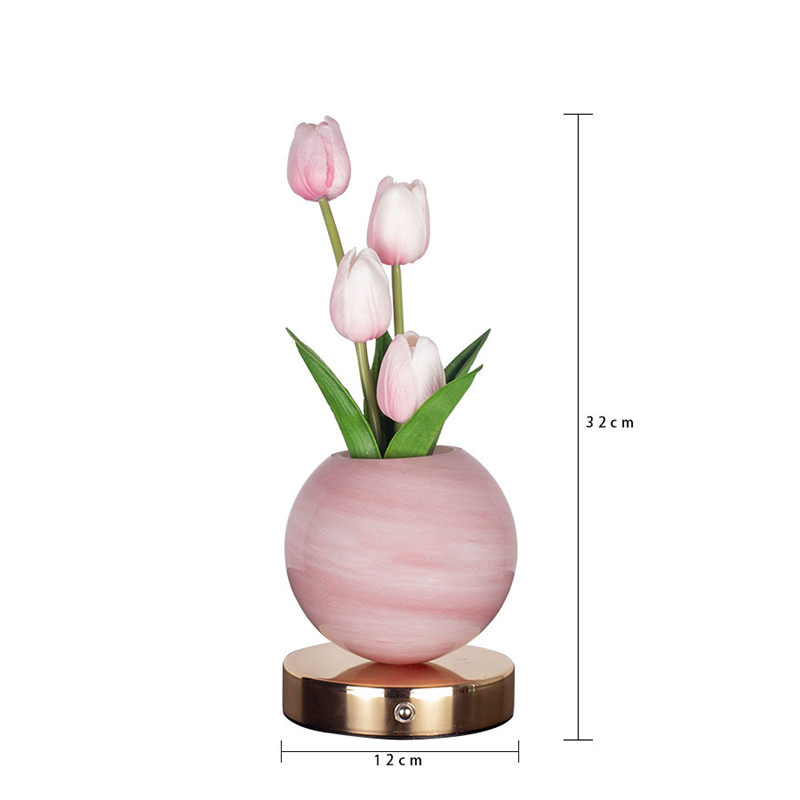 ✨ Elegancka Lampka Nocna z Bukietem Tulipanów – Piękna Dekoracja i Miękkie Światło ✨