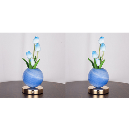 ✨ Elegancka Lampka Nocna z Bukietem Tulipanów – Piękna Dekoracja i Miękkie Światło ✨
