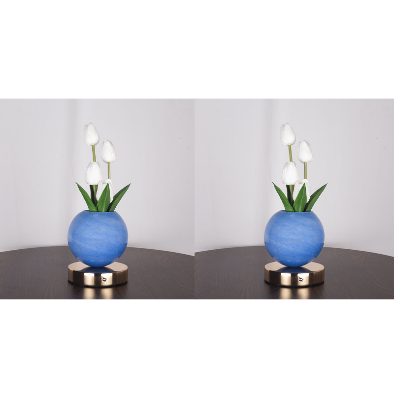 ✨ Elegancka Lampka Nocna z Bukietem Tulipanów – Piękna Dekoracja i Miękkie Światło ✨