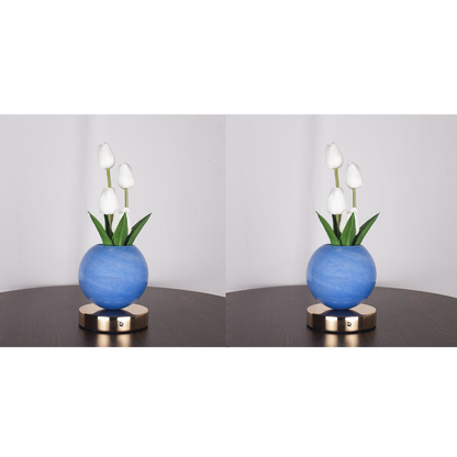 ✨ Elegancka Lampka Nocna z Bukietem Tulipanów – Piękna Dekoracja i Miękkie Światło ✨