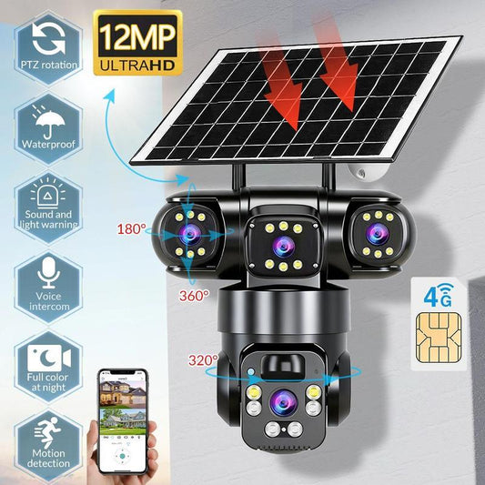 ⏳ Oferta limitowana ⏰ Kamera bezpieczeństwa Wi-Fi na zewnątrz – 6K, 9 MP, 3 obiektywy, 360° PTZ | IP66, kolorowy noktowizor, dwukierunkowe audio, śledzenie ruchu.