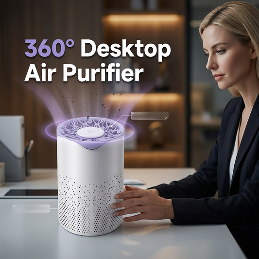 ✨ Oczyszczacz powietrza biurkowy 360° – Czyste powietrze wszędzie! ✨