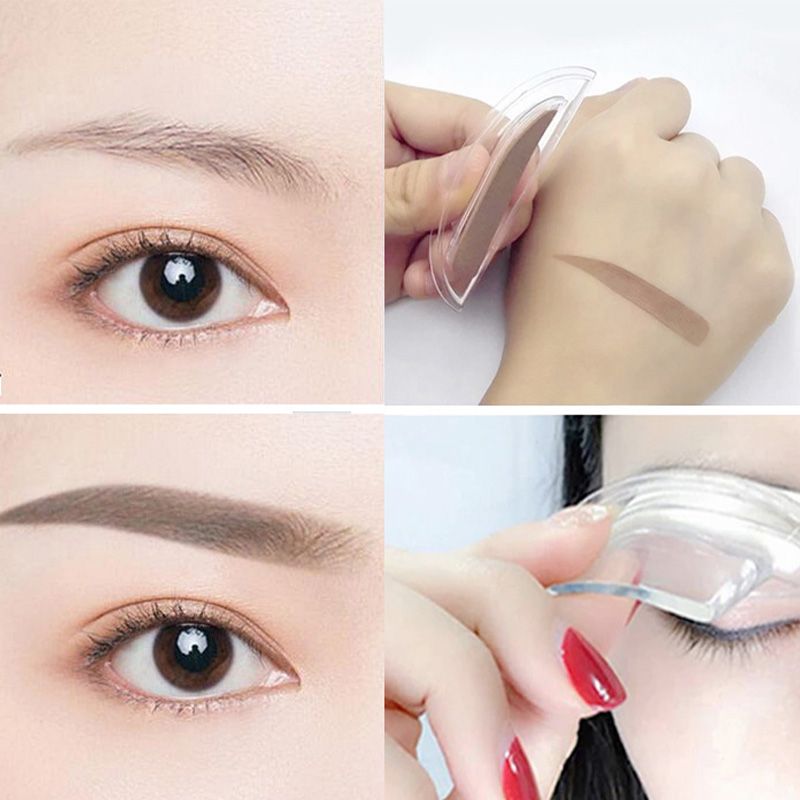 【1+1 gratis】💄 Profesjonalny zestaw do malowania brwi – dwukolorowy puder zapewniający idealny kształt brwi