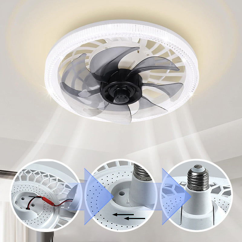 ✨ Lampa z Wentylatorem sufitowym 2w1 – Cicha, Sterowana Pilotem, Nowoczesna! ✨