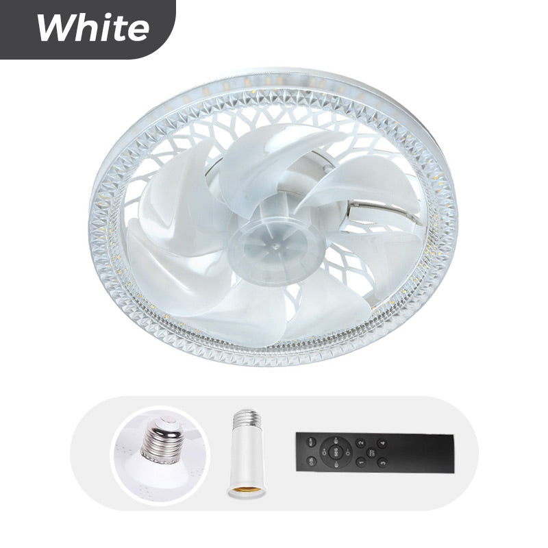 ✨ Lampa z Wentylatorem sufitowym 2w1 – Cicha, Sterowana Pilotem, Nowoczesna! ✨