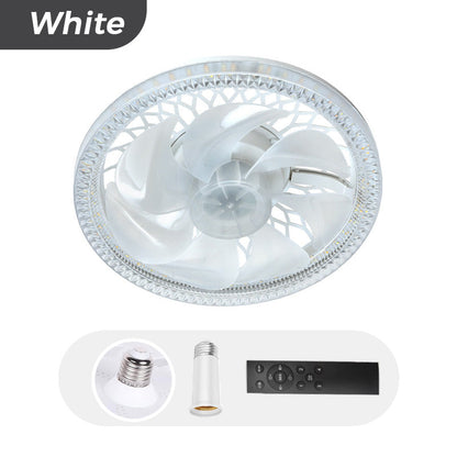 ✨ Lampa z Wentylatorem sufitowym 2w1 – Cicha, Sterowana Pilotem, Nowoczesna! ✨