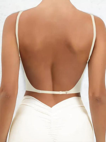 👙🌹 50% RABATU! Biustonosz bez szwów z odkrytymi plecami w kształcie litery U – niewidoczny, wygodny i idealny pod obcisłe ubrania 💫