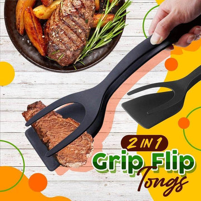 🔥🥩 Łopatka z klipsem 2 w 1 – z silikonu odpornego na wysoką temperaturę i z antypoślizgowym uchwytem – niezbędny gadżet kuchenny