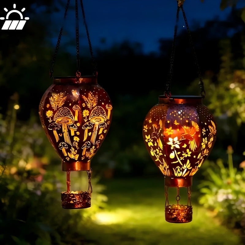 🎈 OGRANICZONA OFERTA – 50% ZNIŻKI! ✨ Latarnia w kształcie balonu na ogrzane powietrze zasilana energią słoneczną – automatyczne włączanie, projekcja światła przez otwory, odporna na warunki atmosferyczne 🌿