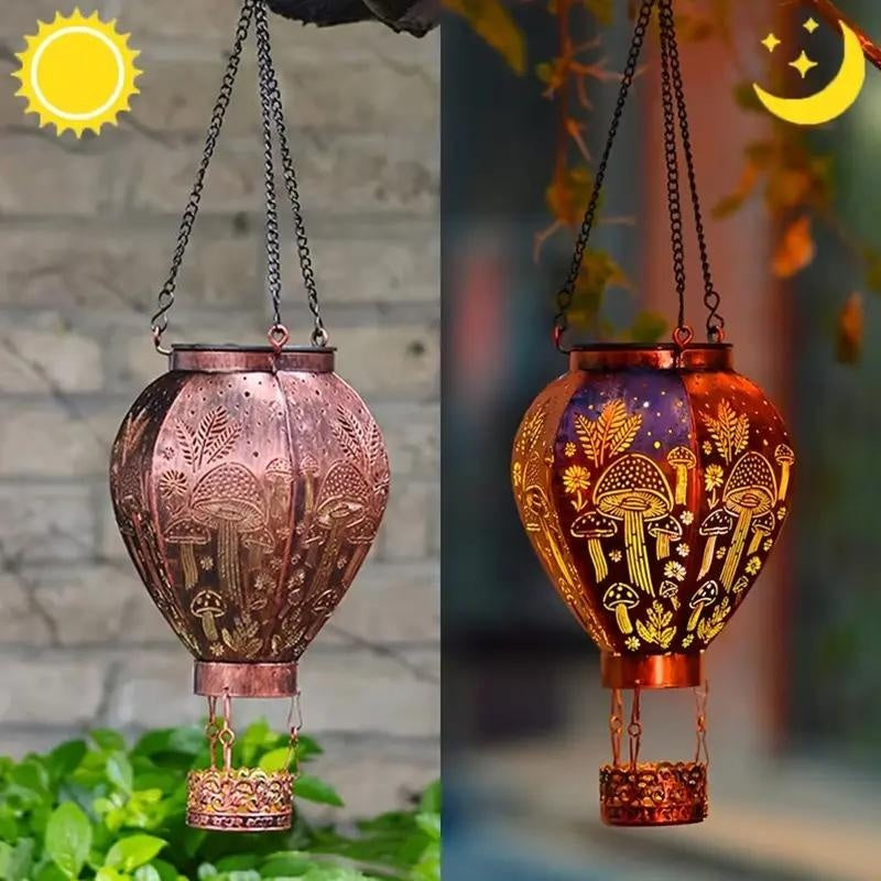 🎈 OGRANICZONA OFERTA – 50% ZNIŻKI! ✨ Latarnia w kształcie balonu na ogrzane powietrze zasilana energią słoneczną – automatyczne włączanie, projekcja światła przez otwory, odporna na warunki atmosferyczne 🌿