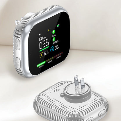❄️ Letnia świeżość – 50% ZNIŻKI! 🏠 Alarm wielogazowy z wyświetlaczem LCD – czujnik CO, gazu i dymu z pomiarem temperatury, wilgotności i zapasowym zasilaniem bateryjnym