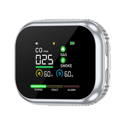 ❄️ Letnia świeżość – 50% ZNIŻKI! 🏠 Alarm wielogazowy z wyświetlaczem LCD – czujnik CO, gazu i dymu z pomiarem temperatury, wilgotności i zapasowym zasilaniem bateryjnym