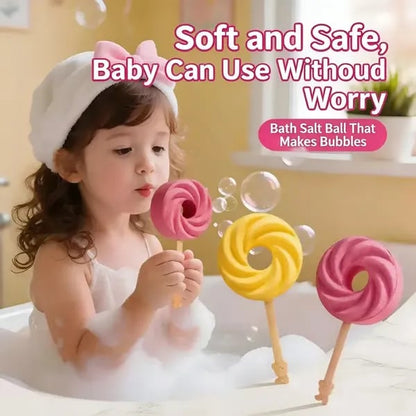 🍭Urocza kula do kąpieli w kształcie lizaka wielokrotnego użytku, kolorowa kula do kąpieli z bąbelkami, która sprawi radość podczas kąpieli