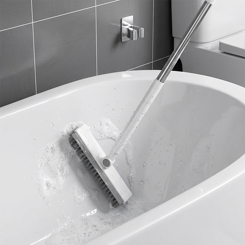 🧹 Szczotka 2 w 1 do czyszczenia fug i narożników z wycieraczką🧼