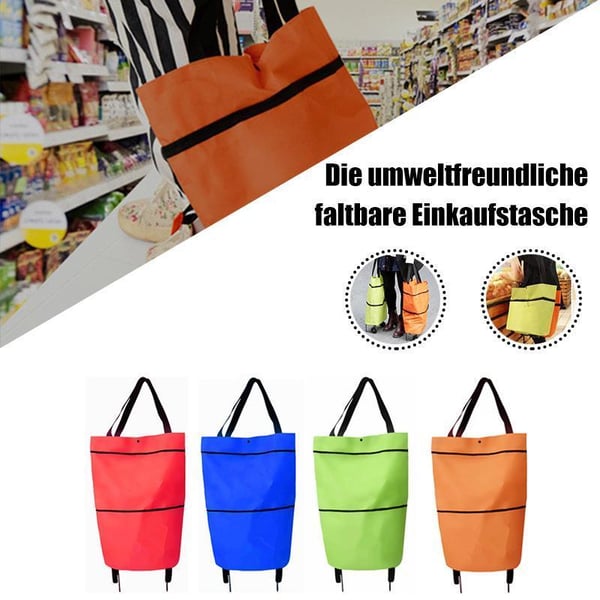 🛒 Składany wózek na zakupy 2w1 – 50% ZNIŻKI! OFERTA LIMITOWANA!💪✨ Lekki, składany i pojemny – Funkcja 2w1: torba + wózek. Łatwy w przenoszeniu i przechowywaniu. Twoje zakupy będą lżejsze! 🛍️